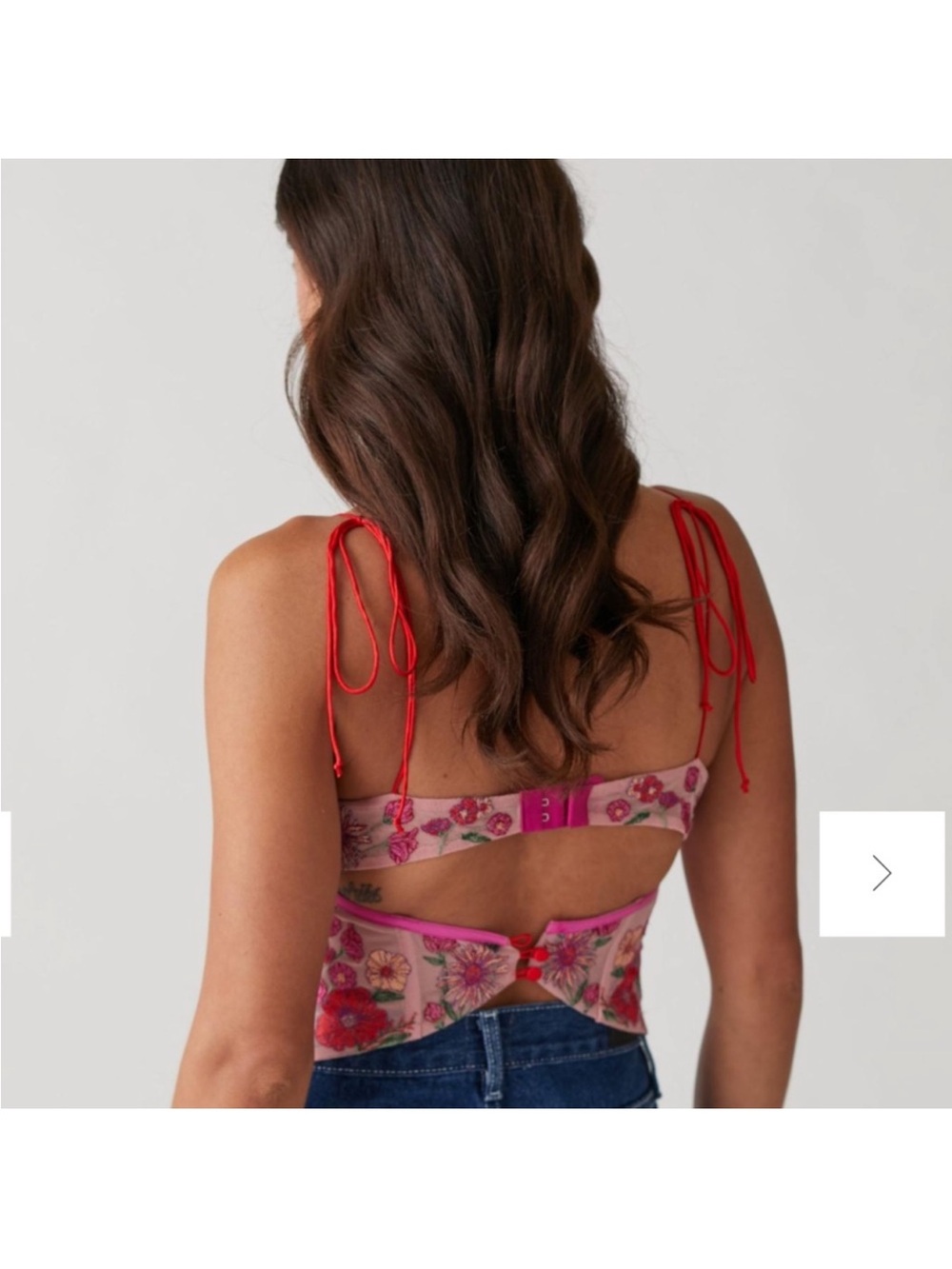 For Love and Lemon Kaylee floral lace corset crop top - Picture 2 of 5